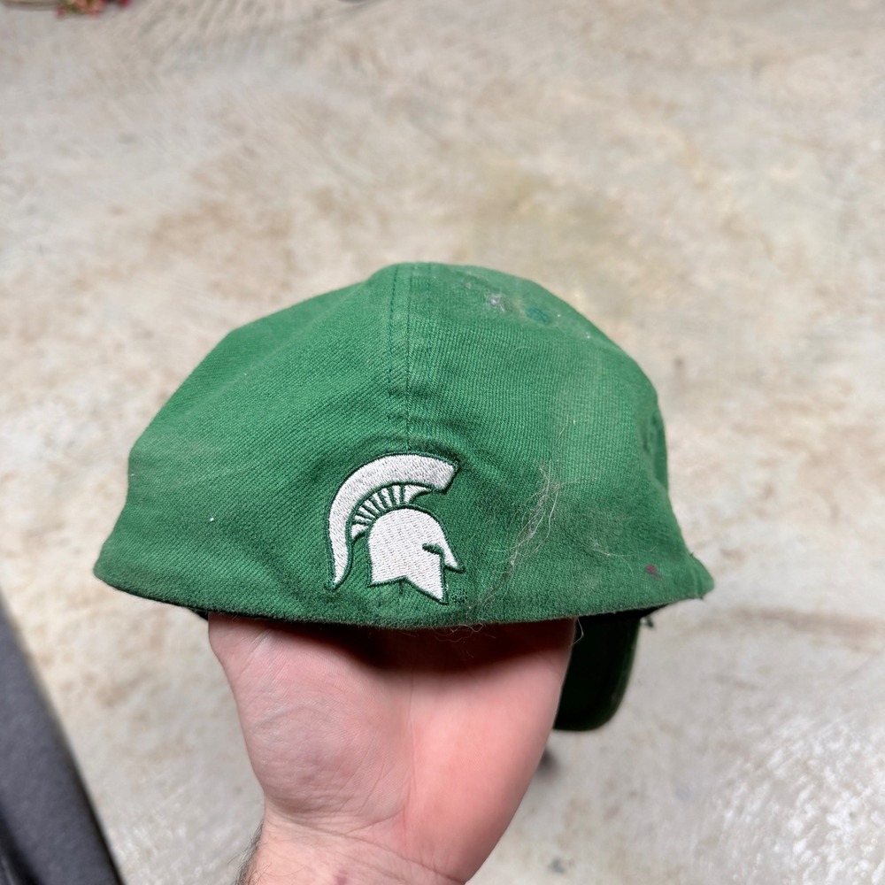 Nike‎ Michigan State Spartans fitted Green S Letterman Baseball Cap Hat One Size - Picture 2 of 4